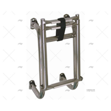 ESCALERA TELESCOPICA PLEGABLE INOX-316 3 PELDAÑOS