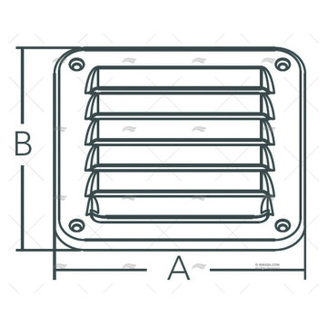 REJILLA INOX-304 127x122mm MARINE TOWN