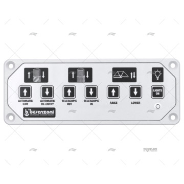 PANEL 7 CLAVES COLOR PLATEADO BESENZONI