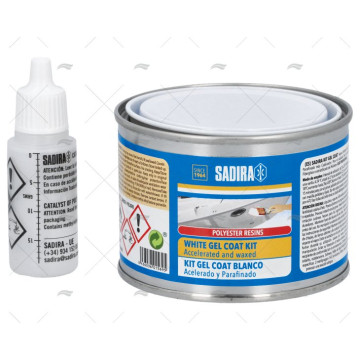 KIT GEL COAT BLANCO 120 grs. SADIRA