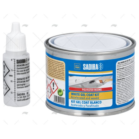 KIT GEL COAT BLANCO 120 grs. SADIRA