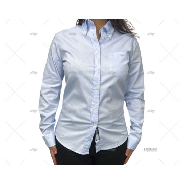 CAMISA M/L M AZUL M MUJER