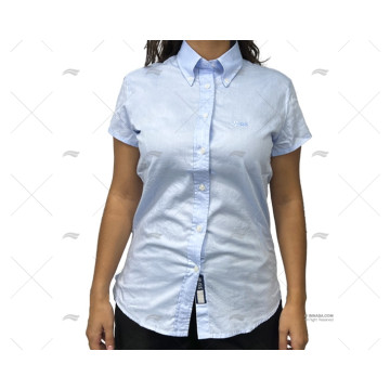 CAMISA M/C M AZUL M MUJER