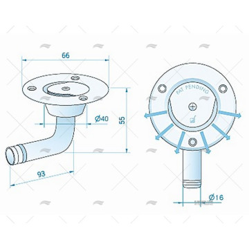 RESPIRADERO CODO INOX 316 TUBO 16mm ROCA MARIN EQUIPMENT