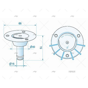 RESPIRADERO INOX 316 TUBO 16mm ROCA MARIN EQUIPMENT