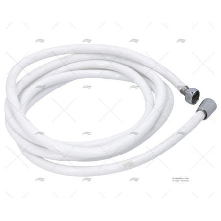 TUBO FLEXIBLE BLANCO PARA DUCHA