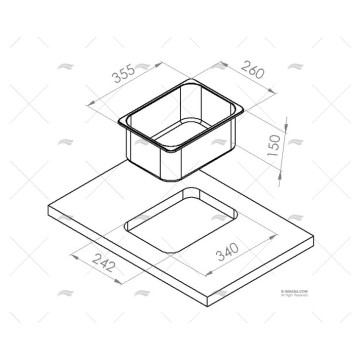 FREGADERO RECTANGULAR MODELO B CAN