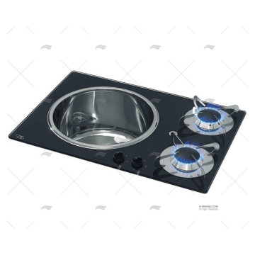 COCINA FREGADERO 2 FOGONES 300 x 180 mm CAN