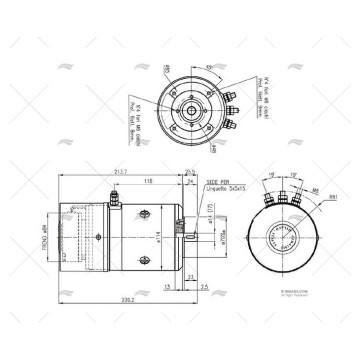 MOTOR BRIDA B14/70 12V 700W 3T-14mm CIMA 1915