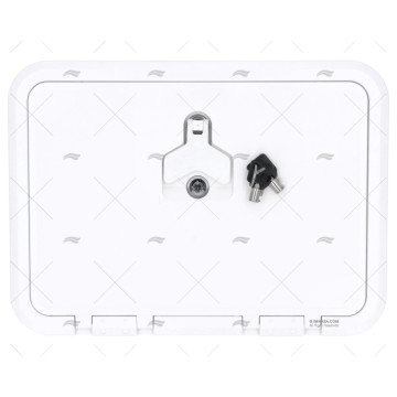 TAPA REGISTRO BLANCA CON LLAVE 370 x 270 mm