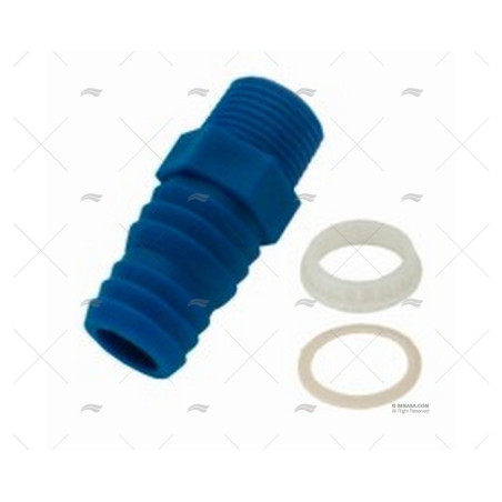 RACORD 3/8 PVC DEPOSITO TUBO D. 17/19 AZUL