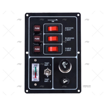 PANEL CONTROL NIVEL DE BATERIA Y TOMA DE MECHERO