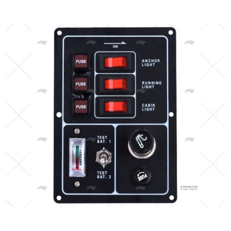 PANEL CONTROL NIVEL DE BATERIA Y TOMA DE MECHERO