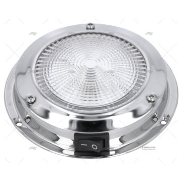 PLAFON INOX CON INTERRUPTOR LED 12V