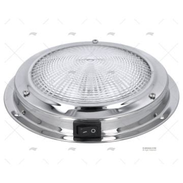 PLAFON INOX CON INTERRUPTOR LED 12V