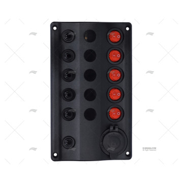 PANEL INTERRUPTOR 12V CON TOMA MECHERO