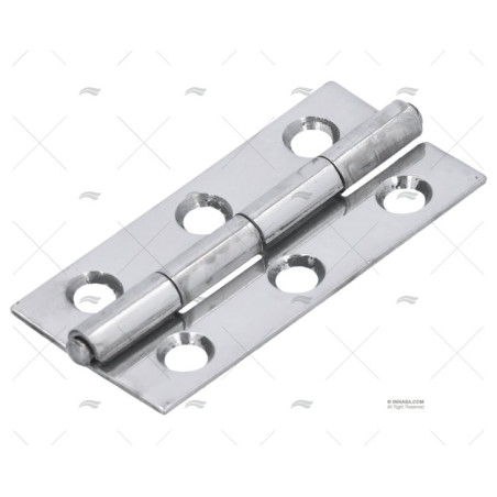 BISAGRA INOX RECTANGULAR AGUJEROS CENTRADOS