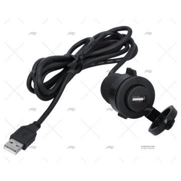 TOMA USB CON CABLE 1.5MT A BASE 1 SALIDA