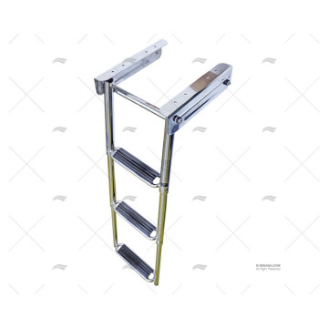 ESCALERA AJUSTABLE PELDAÑOS ANCHO EN INOX