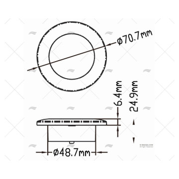 LUZ LED BLANCA EMPOTRADA O DE SUPERFICIE INOX 12V