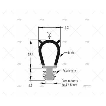 JUNTAS AISLANTES EPDM OEM GA-704-81-M500 SOUTHCO