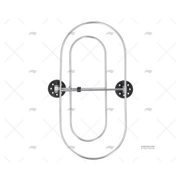 SOPORTE INOX P/DEFENSAS 430X210mm