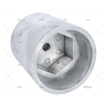 ANODO ZINC PUNTA EJE 100mm HEXAGONAL