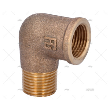 CODO BRONCE M-H 90º 1/2" GUIDI CODO BRONCE M-H 90º 1/2" GUIDI (20)