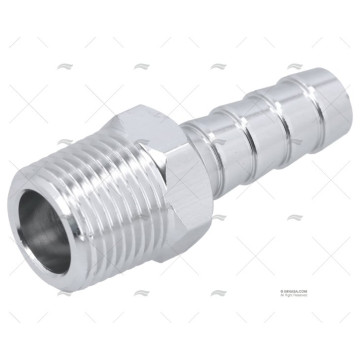 CONECTOR ALUMINIO TUBO 10mm - ROSCA 3/8