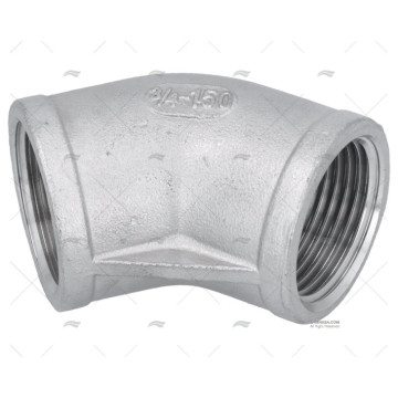 CODO INOX H-H 45º 3/4"