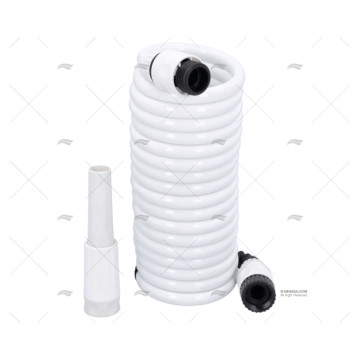 MANGUERA ESPIRAL BLANCA 4.5MTS C/DIFUSOR