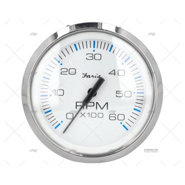 RELOJ TACOMETRO BLANCO DESDE 6000 A 7000RPM FARIA