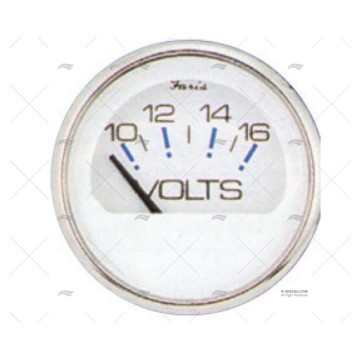 RELOJ VOLTIMETRO 10-16V / 20-32V BLANCO FARIA