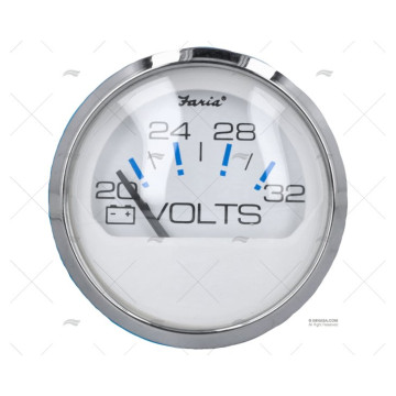 VOLTIMETRO FRB 20-32V S/S BLANCO