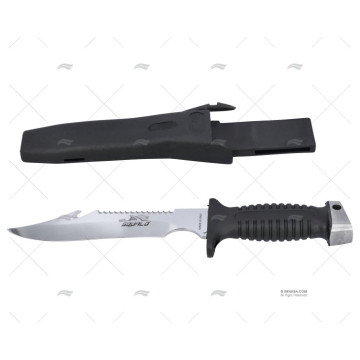 CUCHILLO SUBMARINISMO NEGRO HOJA 19 cm MAC COLTELLERIE