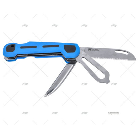 CUCHILLO AZUL NEGRO ABREGRILLETE/PUNZON MAC COLTELLERIE