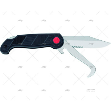 CUCHILLO OUTDOOR 19.5Cm RASCADOR NEGRO