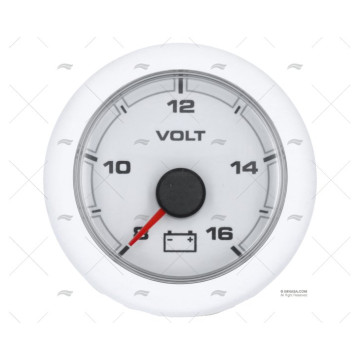 VOLTIMETRO OL 12/24V 8-16V 52mm BLANCO