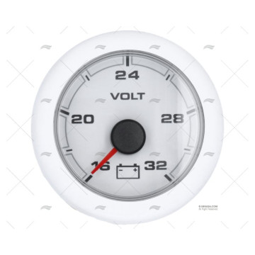 VOLTIMETRO OL 12/24V 16-32V 52mm BLANCO