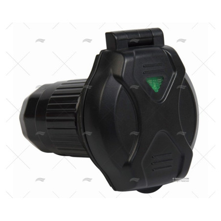 BASE ELECECTRICA POPA MACHO 30A(50) LED NEGRA