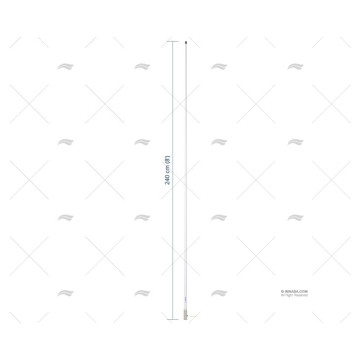 ANTENA VHF 2.4 m 6dB SCOUT