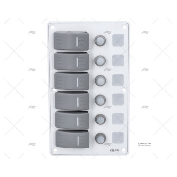 PANEL INT. 6P 12/24V 114x191x75mm BLANCO