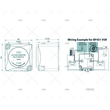 RELAY CARGA VOLTAGE (VSR) 12v 140A