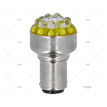 LAMPARA BA15D 12V LED 0.7W AMARILLA