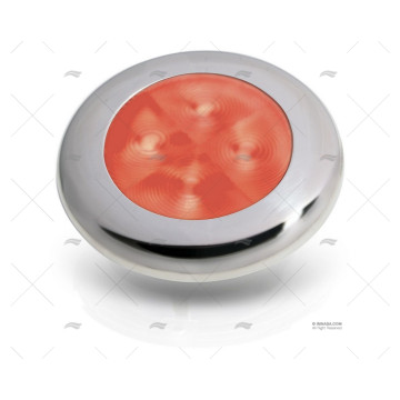 LUZ SLIM INOX ROJO 12V