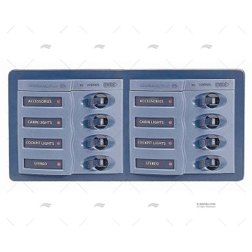 PANEL HELLA 8 POS HORIZONTAL 12V GRIS BEP