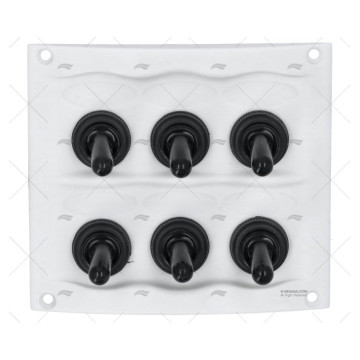 PANEL 6 POS 12V 20A BLANCO 95x107m