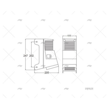 FOCO HALOGENO 12V CARCASA NEGRA HELLA MARINE