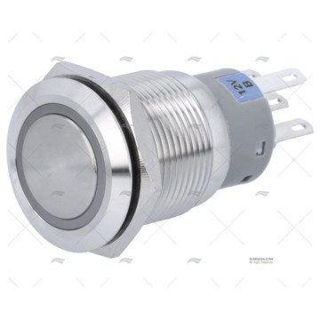 INTERRUPTOR MOMENTANEO 12V CON LED AZUL