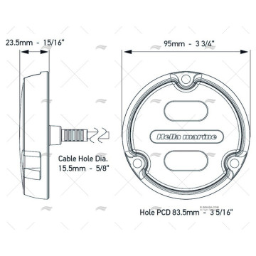 LUZ SUMERGIBLE APELO A1 BLANCO-AZUL 9-32V HELLA MARINE